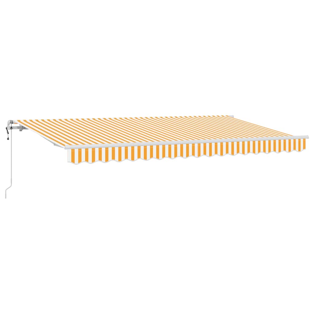 Vidaxl inklapbaar zonnescherm geel 350 x 200 cm stof