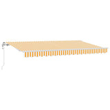 Vidaxl inklapbaar zonnescherm geel 350 x 200 cm stof
