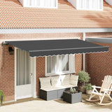 Vidaxl inklapbaar zonnescherm antraciet 350 x 200 cm stof