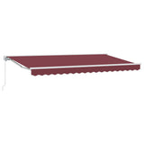 Vidaxl inklapbaar zonnescherm bordeauxrood 350 x 200 cm