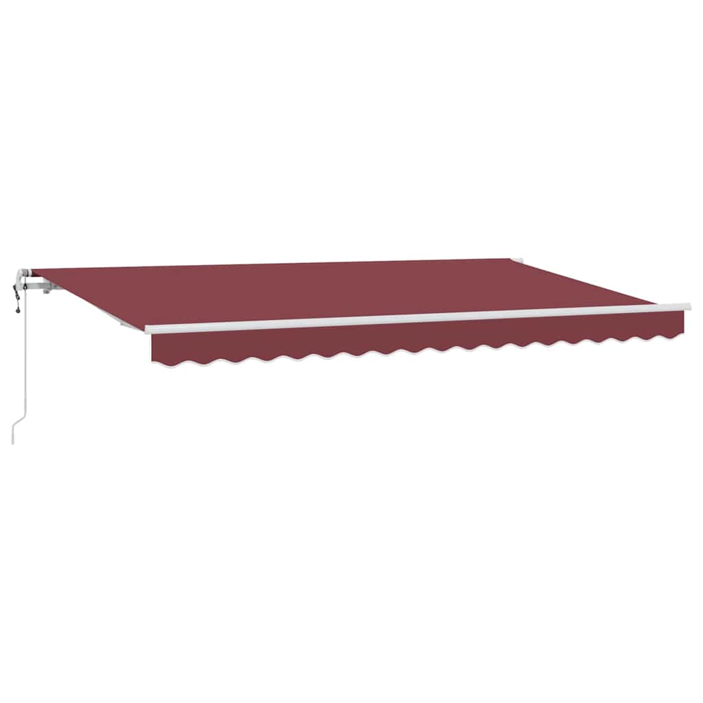 Vidaxl inklapbaar zonnescherm bordeauxrood 350 x 200 cm stof