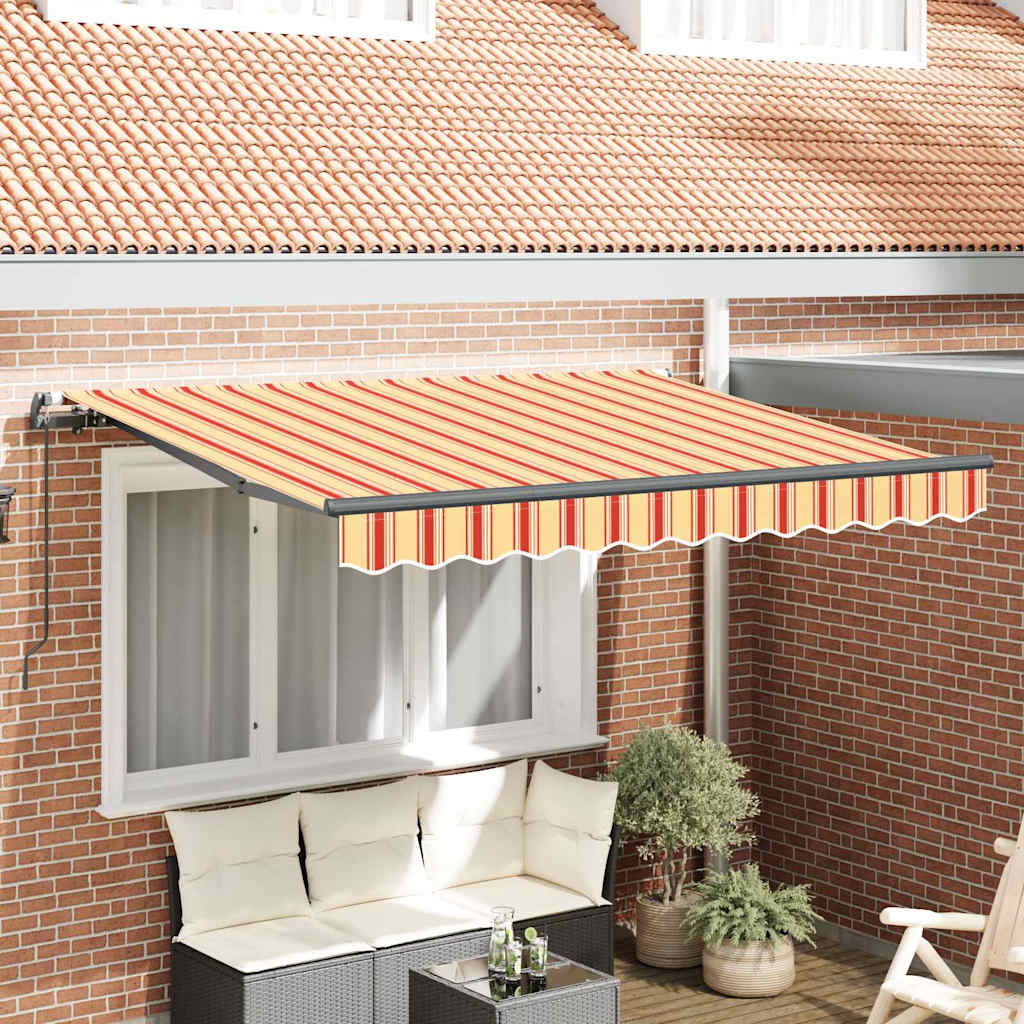 Vidaxl inklapbaar zonnescherm geel 350 x 200 cm stof