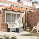 Vidaxl inklapbaar zonnescherm geel 350 x 200 cm stof