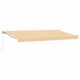 Vidaxl inklapbaar zonnescherm geel en wit 400 x 200 cm