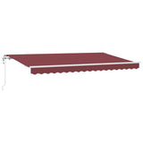Vidaxl inklapbaar zonnescherm bordeauxrood 400 x 200 cm stof