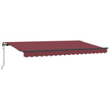 Vidaxl inklapbaar zonnescherm bordeauxrood 400 x 200 cm stof