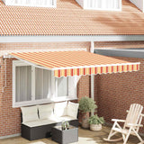 Vidaxl inklapbaar zonnescherm geel en oranje 300 x 250 cm stof
