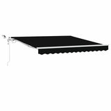 Vidaxl inklapbaar zonnescherm zwart 300 x 250 cm polyester en metaal