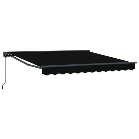 Vidaxl inklapbaar zonnescherm zwart 300 x 250 cm polyester en metaal