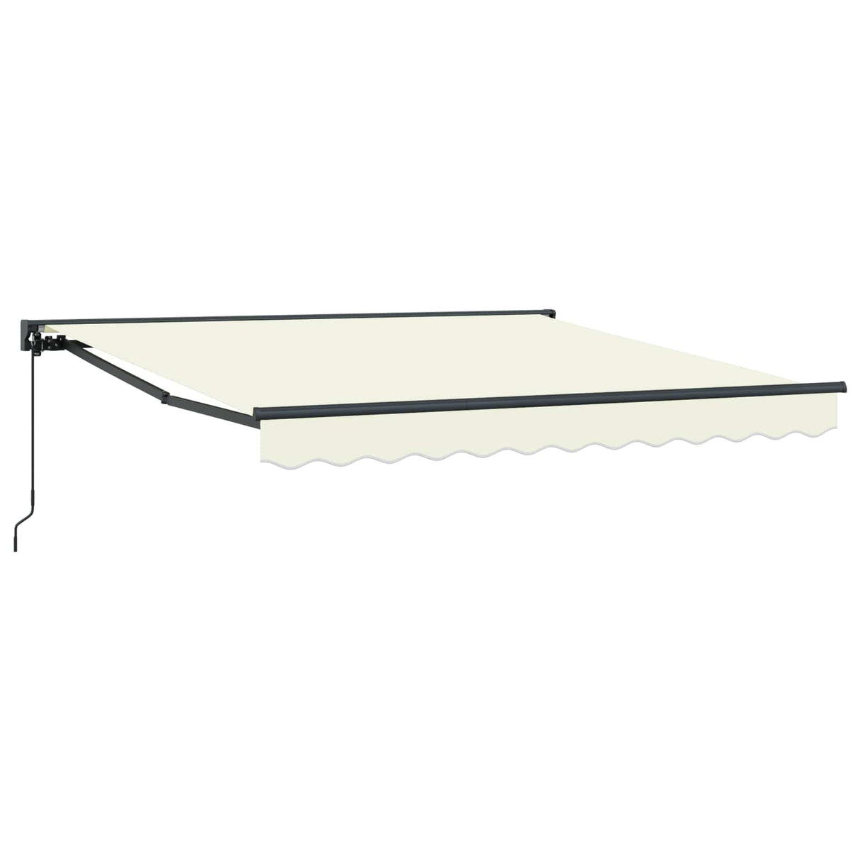Vidaxl inklapbaar zonnescherm crème 350 x 250 cm polyester en metaal
