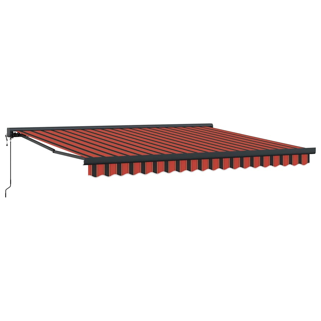 Vidaxl inklapbaar zonnescherm rood en zwart 350 x 250 cm stof