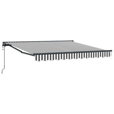 Vidaxl inklapbaar zonnescherm antraciet en wit 350 x 250 cm