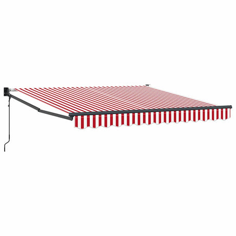 Vidaxl inklapbaar zonnescherm rood en wit 350 x 250 cm