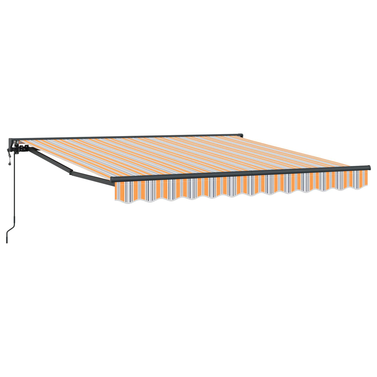 Vidaxl inklapbaar zonnescherm blauw en oranje 350 x 250 cm