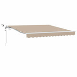 Vidaxl inklapbaar zonnescherm beige 350 x 250 cm polyester en metaal