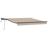 Vidaxl inklapbaar zonnescherm beige 350 x 250 cm stof