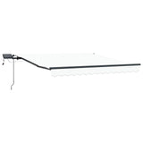 Vidaxl inklapbaar zonnescherm wit 350 x 250 cm stof