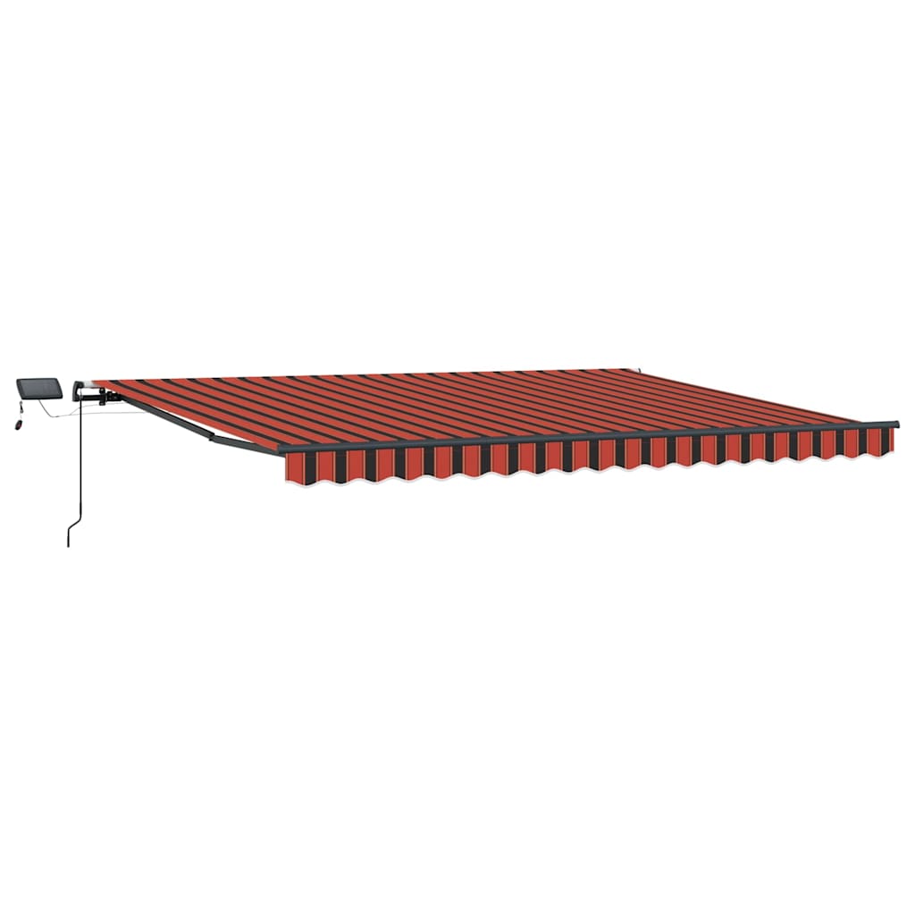 Vidaxl inklapbaar zonnescherm oranje en bruin 400 ×300 cm stof