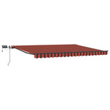Vidaxl inklapbaar zonnescherm oranje en bruin 400 ×300 cm stof
