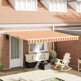 Vidaxl inklapbaar zonnescherm geel en oranje 400 × 300 cm