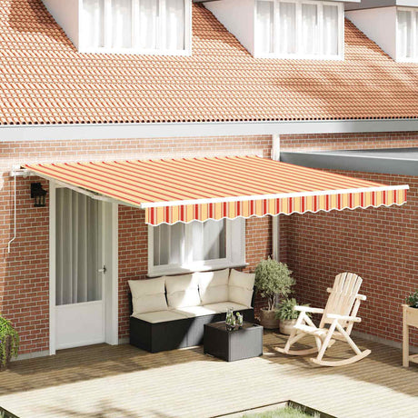 Vidaxl inklapbaar zonnescherm geel en oranje 400 × 300 cm