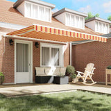 Vidaxl inklapbaar zonnescherm geel en oranje 400 × 300 cm