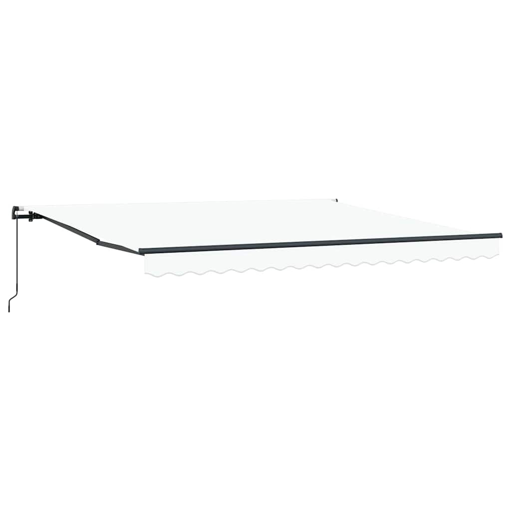 Vidaxl inklapbaar zonnescherm wit 400 × 300 cm polyester en staal