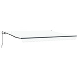 Vidaxl inklapbaar zonnescherm wit 400 × 300 cm polyester en staal