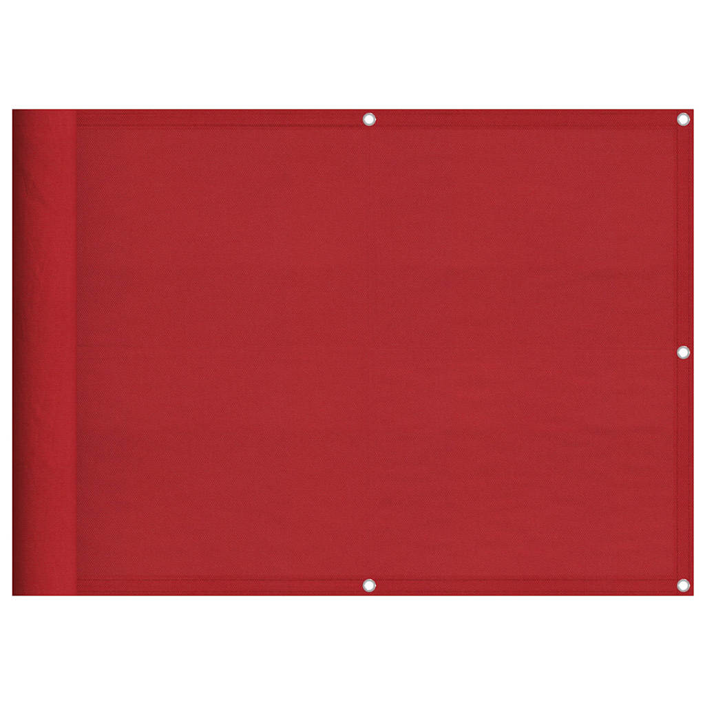 Vidaxl balkonscherm rood 75x1000 cm 100% polyester oxford
