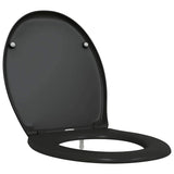 Vidaxl toiletzitting zwart 47 x 37 x 4 cm duroplast
