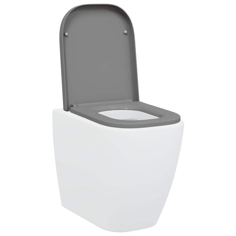 Vidaxl toiletzitting grijs 47,5 x 35 x 3,6 cm duroplast