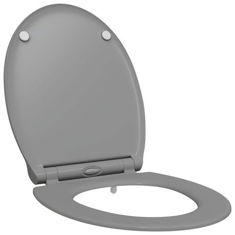 Vidaxl toiletzitting grijs 47 x 37,5 x 3,8 cm duroplast