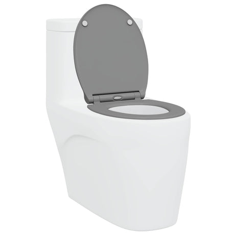 Vidaxl toiletzitting grijs 47 x 37,5 x 3,8 cm duroplast