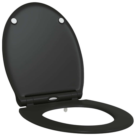 Vidaxl toiletzitting zwart 47 x 37,5 x 3,8 cm duroplast
