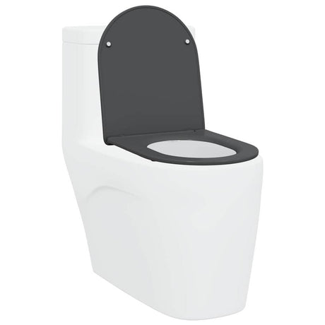 Vidaxl toiletzitting antraciet 47 x 36 x 3,4 cm duroplast