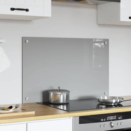 Vidaxl keuken spatscherm lichtgrijs 80 x 50 cm gehard glas