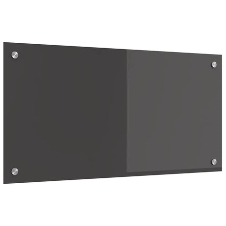 Vidaxl keuken spatscherm donkergrijs 80 x 40 cm gehard glas