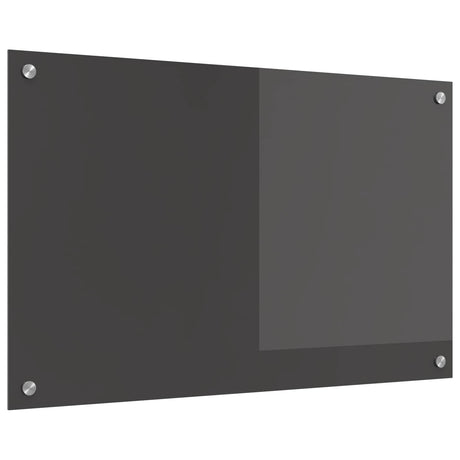 Vidaxl keuken spatscherm donkergrijs 80 x 50 cm gehard glas