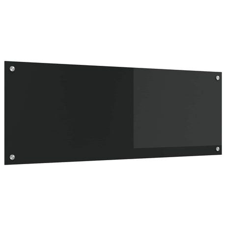 Vidaxl keuken spatscherm zwart 110 x 40 cm gehard glas