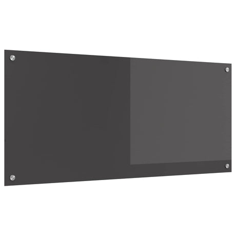 Vidaxl keuken spatscherm donkergrijs 110 x 50 cm gehard glas