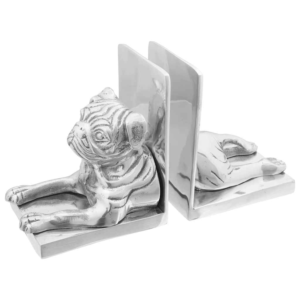 Vidaxl boekensteunen 2 pcs zilver 12 x 15 x 18 cm aluminium