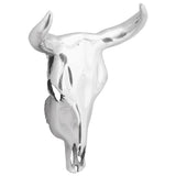 Vidaxl bullschedel zilver 34 x 13 x 53 cm aluminium