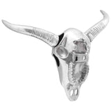 Vidaxl bullschedel zilver 34 x 13 x 53 cm aluminium