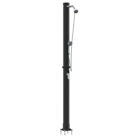 Vidaxl buitenzonne-douche zwart 217 cm pvc en aluminium