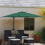 Vidaxl tuinparasol groen 248,5 x 247,5 x 160 cm polyester en staal