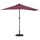 Vidaxl tuinparasol bordeaux rood 294 x 150 x 224 cm polyester en staal