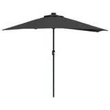 Vidaxl tuinparasol zwart 294 x 150 x 224 cm polyester en staal