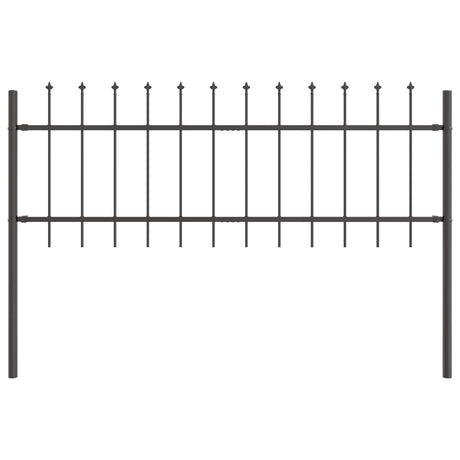Vidaxl tuinhek 2 pcs grijs 3,4 x 0,6 m poedercoating staal