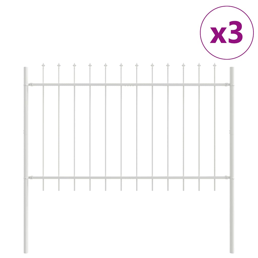 Vidaxl tuinhek 3 pcs wit 5,1 x 1,2 m poedercoating staal