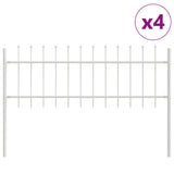 Vidaxl tuinhek 4 pcs wit 6,8 x 0,6 m poedercoating staal
